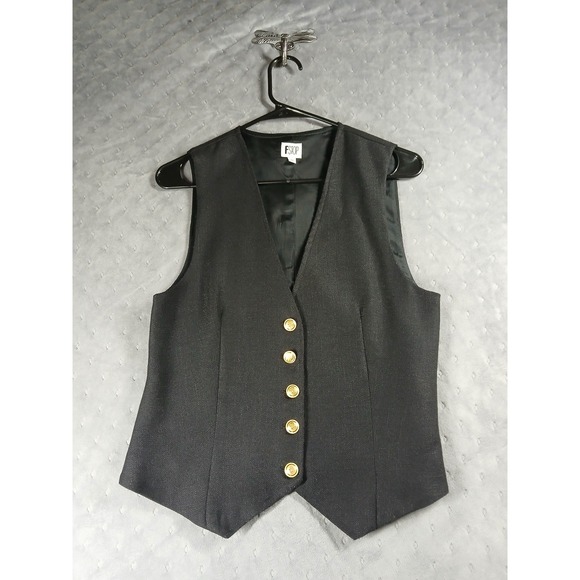 FSTOP Jackets & Blazers - FSTOP Vintage 80/90s S Black Tailored Vest. Corporate fashion. Quiet Luxury. USA